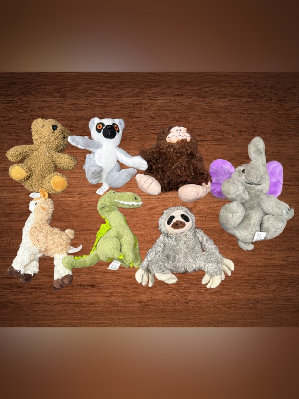 PETER PAUPER PRESS LOT OF 7 STUFFED ANIMALS. 4”